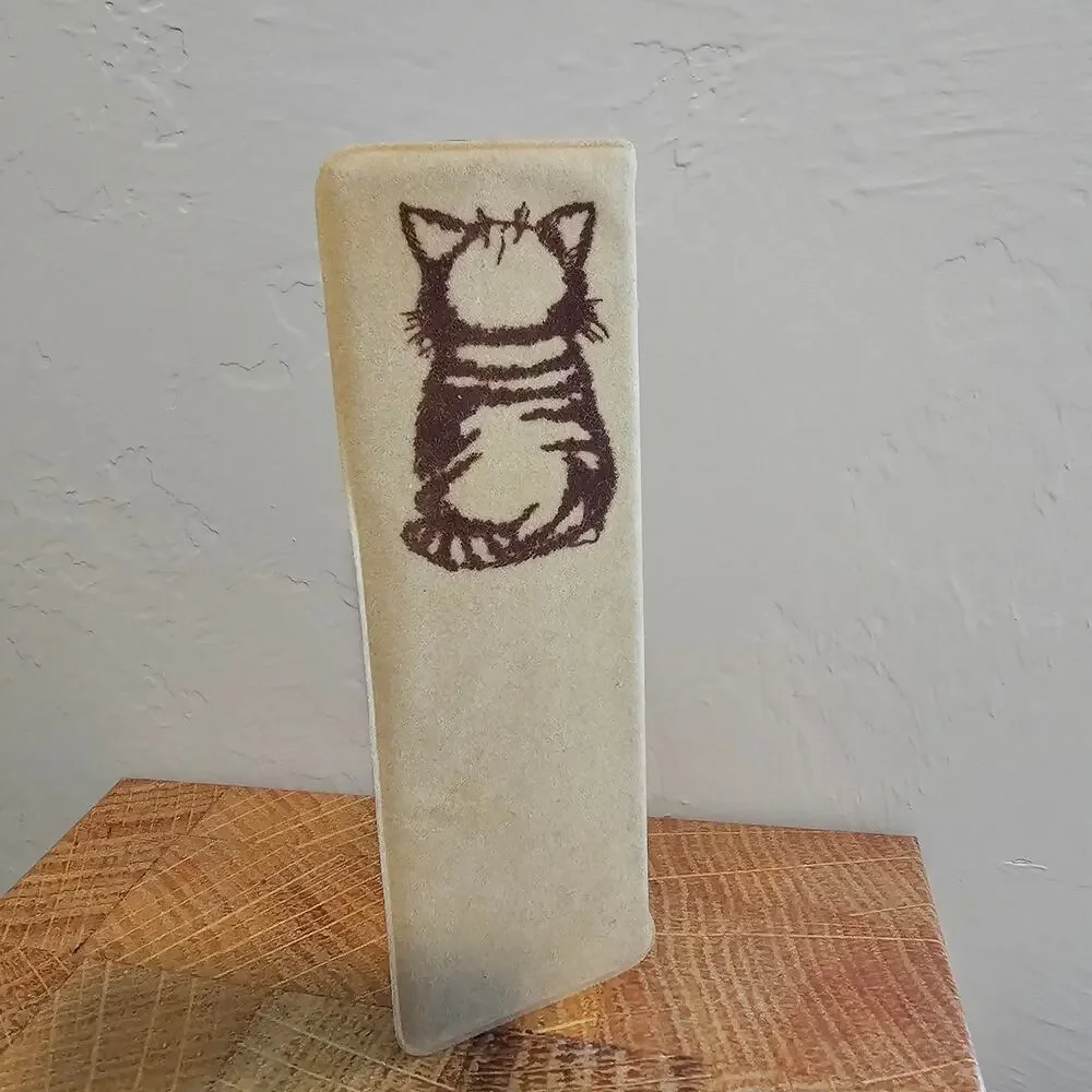 Vintage Cat Mirror and Comb Set Travel Kitty 70s Cottage Retro Granny Kittens